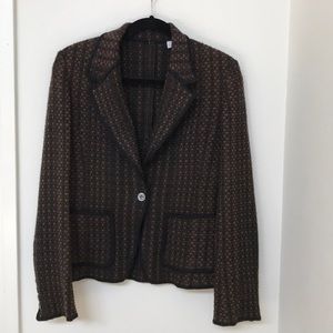 NWOT IISLI tweed Chanel-Esque tweed blazer brown